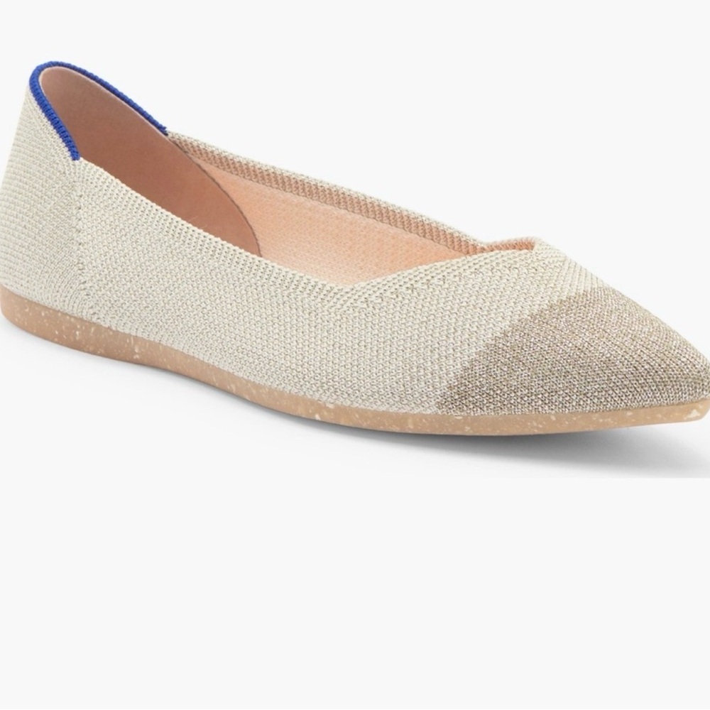 Rothy's Cream and Blue Women's Flats